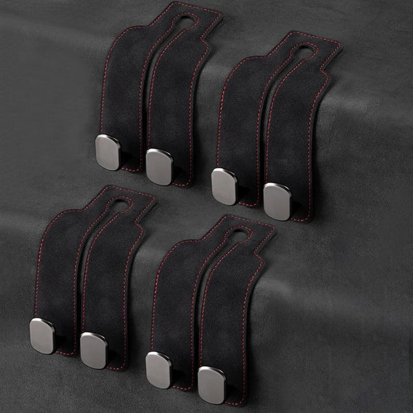 Eptchn TwinHook Leather Car Headrest Hangers