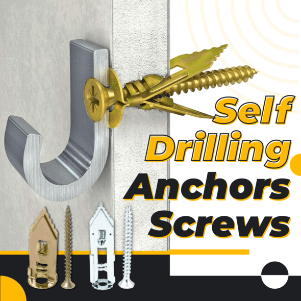 Woyuosn Drywall Anchors and Screws Kit for 3/8", 1/2", 5/8" Wall